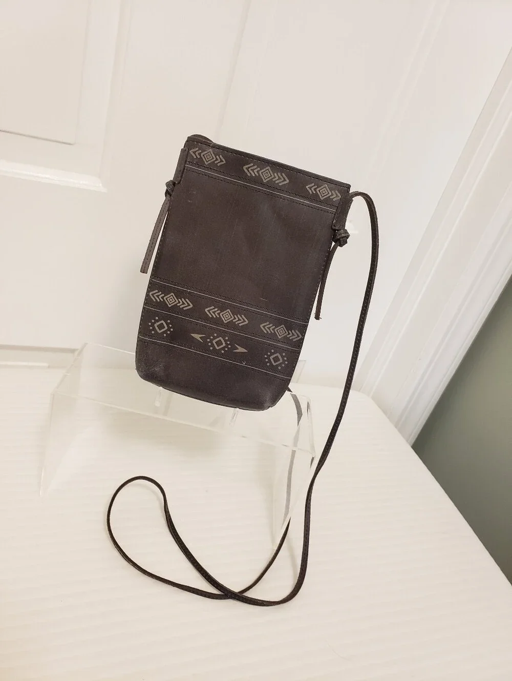 Most Wanted USA Leather Mini Crossbody, Aztec, Slim, Fun